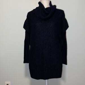 Alya Black Ribbed Sweater Size M/L